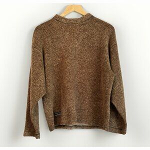 Mambosok Women’s High Piled Sweater Size M/L Brown Cabincore Minimalist